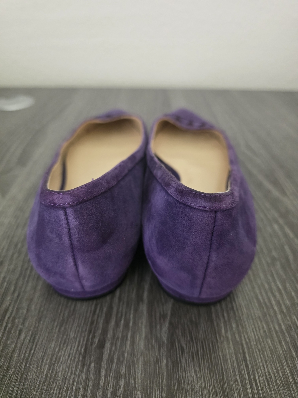 Nine West Purple Suede Flats with Cutout Detail - Picture 5 of 9